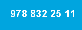 978 832 25 11 978 832 25 11